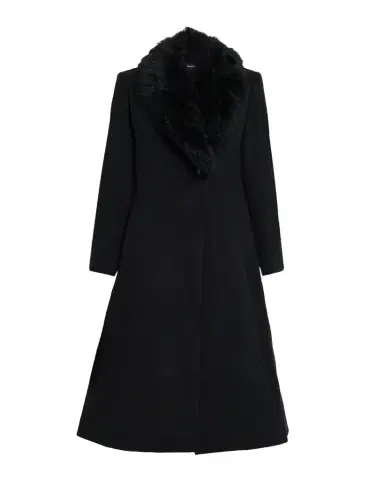 Sofia Cashmere Single-Breasted Coat with Shearling Collar | Thumbnail 1 Sofia Cashmere Single-Breasted Coat with Shearling Collar | Thumbnail 1