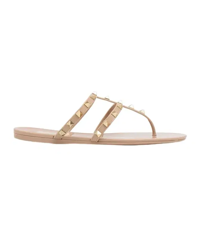 Rockstud Caged Jelly Flat Slide Sandals