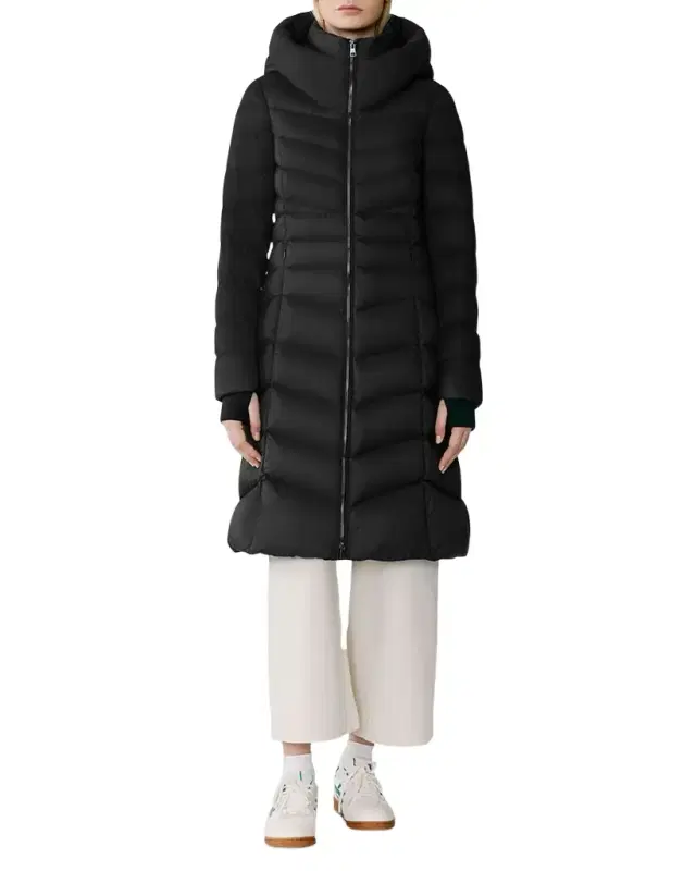 Soia & Kyo Lita-U Down Fit-&-Flare Hooded Coat