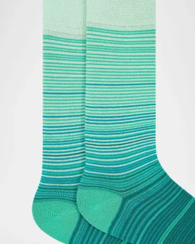 Paul Smith Men's Marcel Ombre Thin Stripe Cotton Crew Socks | Thumbnail 2