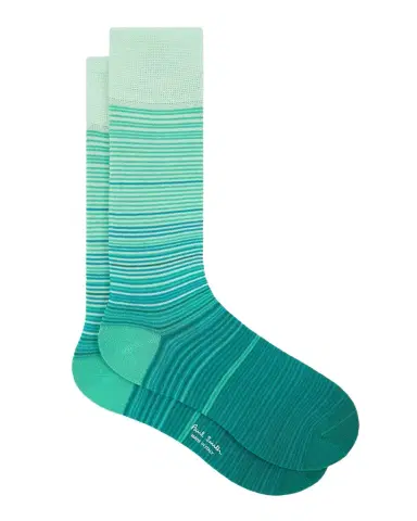 Paul Smith Men's Marcel Ombre Thin Stripe Cotton Crew Socks | Thumbnail 1