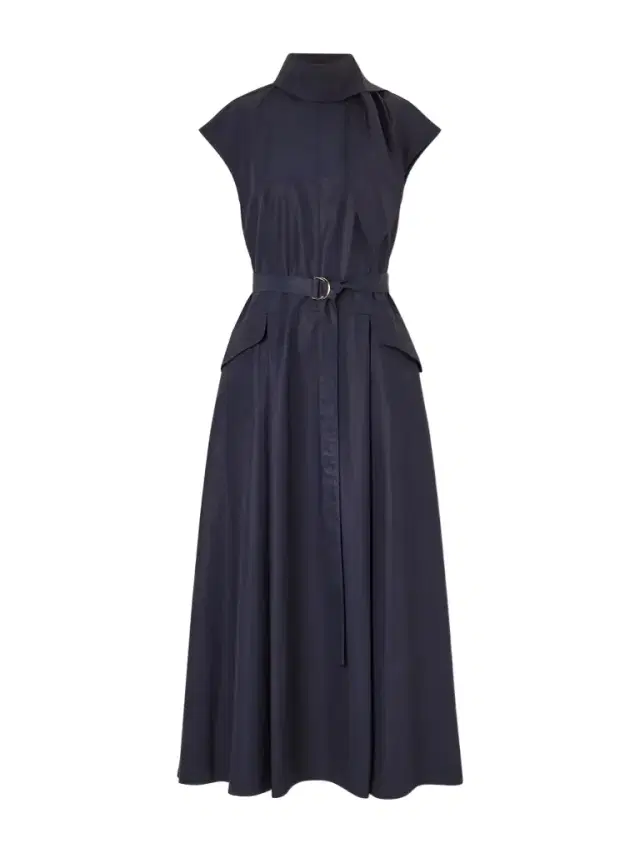 Akane Belted Tie-detailed Cotton-poplin Maxi Dress