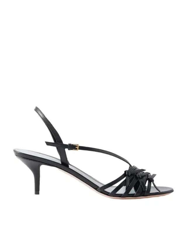 Vg Nodine 55 Bow-detailed Leather Slingback Sandals
