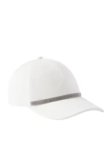 Brunello Cucinelli Bead-embellished Cotton-blennd Twill Baseball Cap | Thumbnail 1