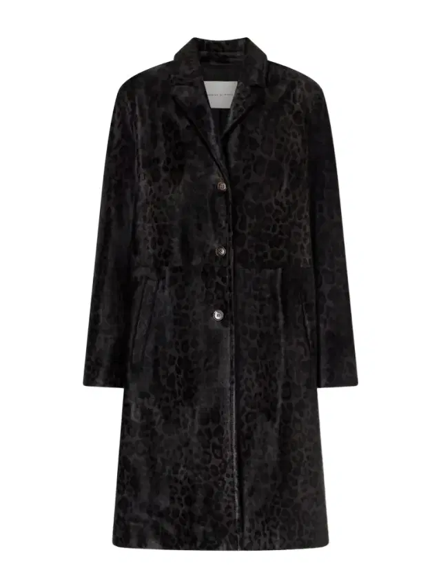 Gabriele Leopard-print Calf Hair Coat