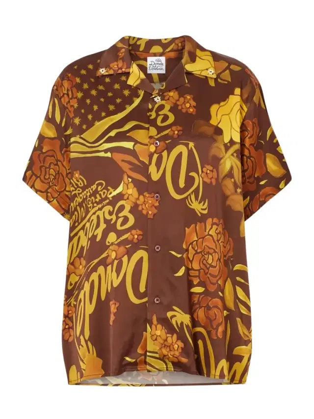 Veranera Printed Stretch-satin Shirt