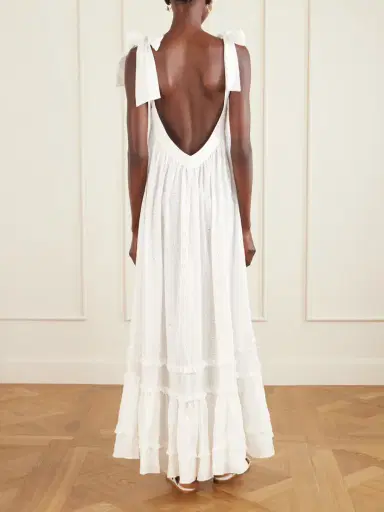 Cristiano Marcheli Bella Ruffled Tiered Broderie Anglaise Cotton Maxi Dress | Thumbnail 3