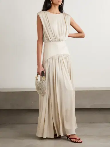 Abadia Suri Gathered Plissé-satin Gown | Thumbnail 2 Abadia Suri Gathered Plissé-satin Gown | Thumbnail 2