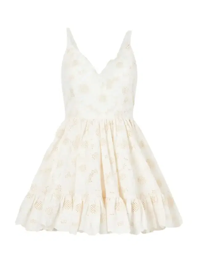 Fernanda Open-back Ruffled Broderie Anglaise Cotton Mini Dress