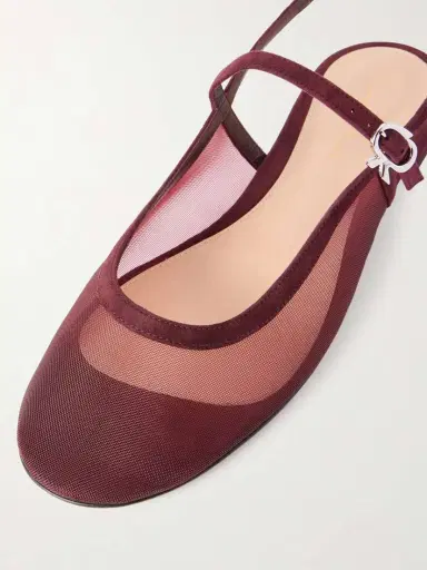 Gianvito Rossi Suede-trimmed Mesh Slingback Flats | Thumbnail 5 Gianvito Rossi Suede-trimmed Mesh Slingback Flats | Thumbnail 5