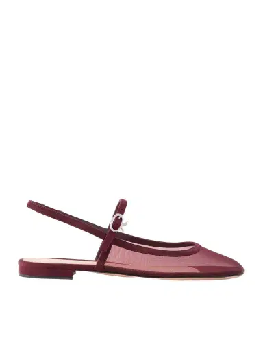 Gianvito Rossi Suede-trimmed Mesh Slingback Flats | Thumbnail 1 Gianvito Rossi Suede-trimmed Mesh Slingback Flats | Thumbnail 1