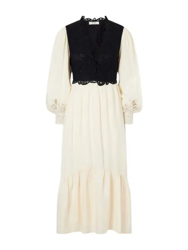 Adelina Woven And Guipure Lace Maxi Dress