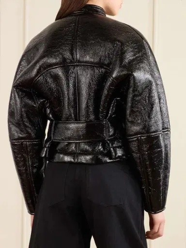 Alaïa Cropped Shearling Bomber Jacket | Thumbnail 3