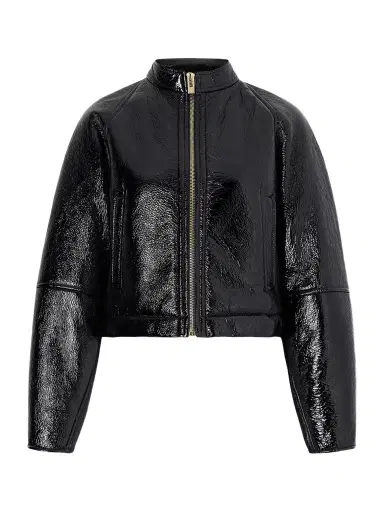 Alaïa Cropped Shearling Bomber Jacket | Thumbnail 1