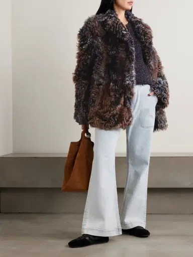 Sanderlak Double-breasted Shearling Coat | Thumbnail 2