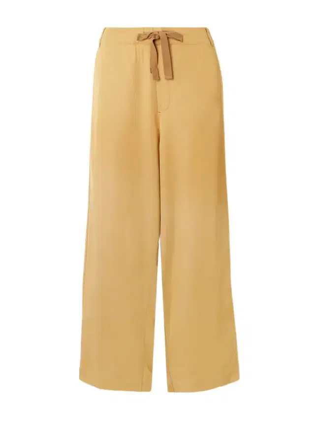 Satin-twill Wide-leg Pants