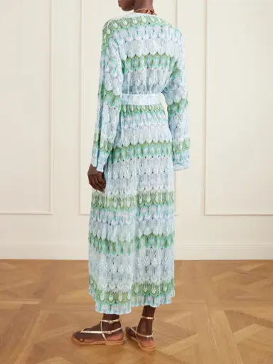 Missoni Belted Metallic Crochet-knit Kaftan | Thumbnail 3 Missoni Belted Metallic Crochet-knit Kaftan | Thumbnail 3