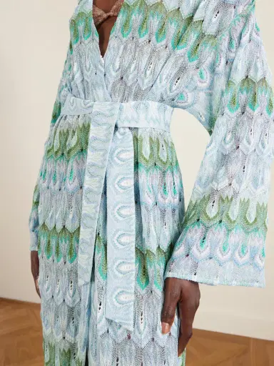 Missoni Belted Metallic Crochet-knit Kaftan | Thumbnail 4 Missoni Belted Metallic Crochet-knit Kaftan | Thumbnail 4