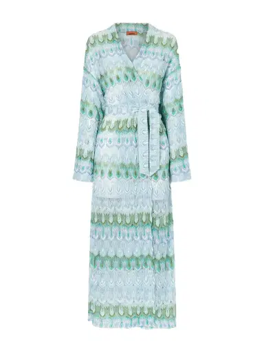 Missoni Belted Metallic Crochet-knit Kaftan | Thumbnail 1 Missoni Belted Metallic Crochet-knit Kaftan | Thumbnail 1