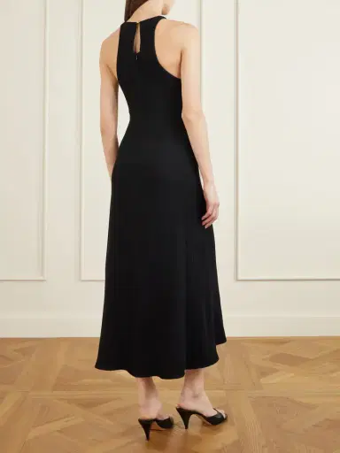 Blazé Milano Skyros Pleated Crepe Midi Dress | Thumbnail 3 Blazé Milano Skyros Pleated Crepe Midi Dress | Thumbnail 3