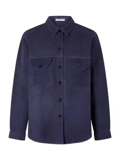 Blazé Milano Berber Paneled Suede Shirt | Thumbnail 1 Blazé Milano Berber Paneled Suede Shirt | Thumbnail 1