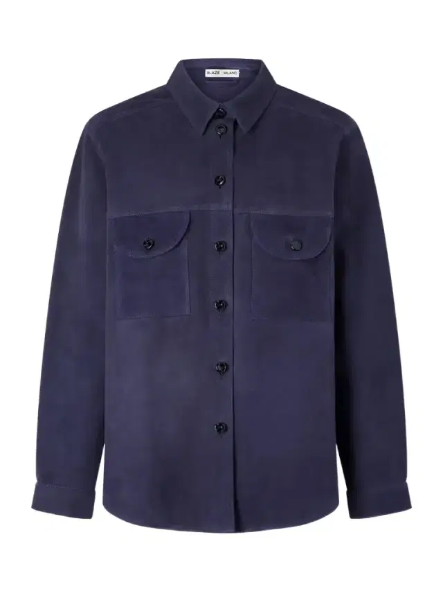 Berber Paneled Suede Shirt