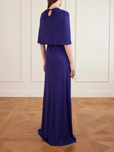 Kallmeyer Matilda Ruched Cape-effect Jersey Gown | Thumbnail 3 Kallmeyer Matilda Ruched Cape-effect Jersey Gown | Thumbnail 3