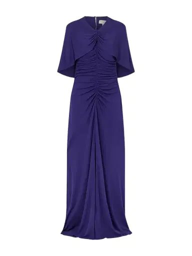 Kallmeyer Matilda Ruched Cape-effect Jersey Gown | Thumbnail 1 Kallmeyer Matilda Ruched Cape-effect Jersey Gown | Thumbnail 1