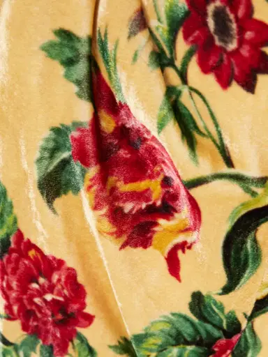 Valentino Garavani Floral Velvet-jacquard Straight-leg Pants | Thumbnail 4 Valentino Garavani Floral Velvet-jacquard Straight-leg Pants | Thumbnail 4