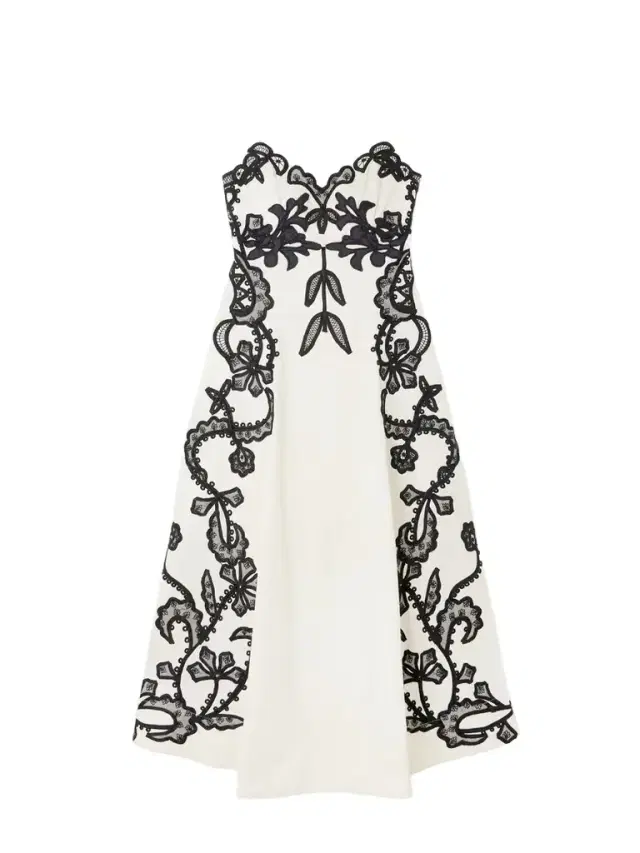 Miray Appliquéd Cotton Midi Dress