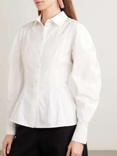 Carolina Herrera Arc Cotton-blend Poplin Shirt | Thumbnail 3