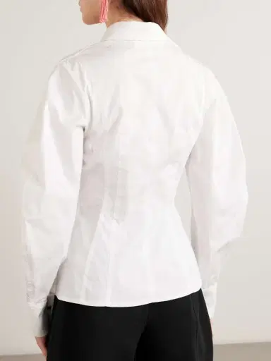 Carolina Herrera Arc Cotton-blend Poplin Shirt | Thumbnail 4