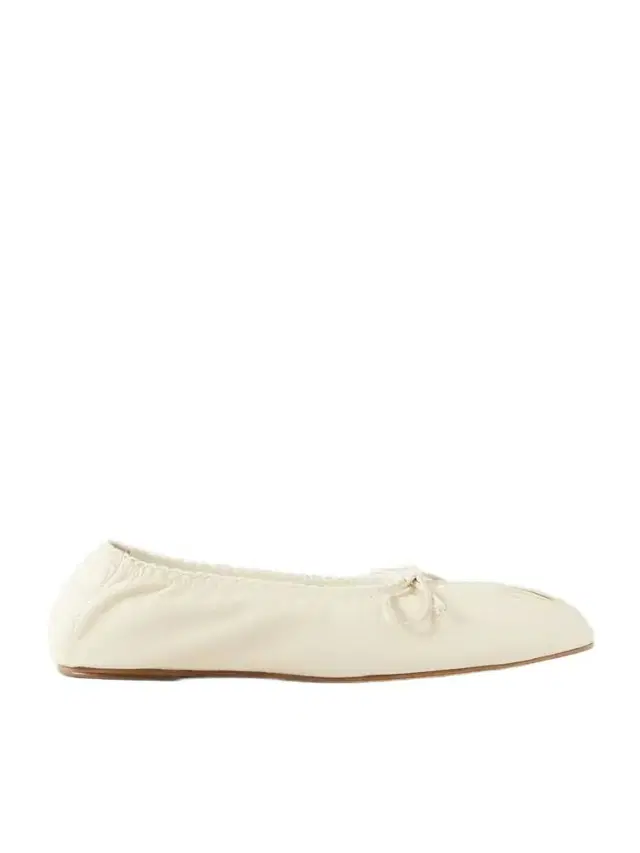 Bow-detailed Leather Ballet Flats
