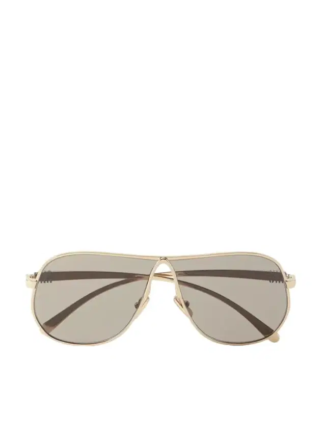 Miu Miu Eyewear Aviator-style Gold-tone Sunglasses