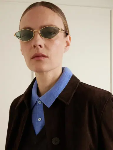 Miu Miu Eyewear Hexagon-frame Gold-tone Sunglasses | Thumbnail 2 Miu Miu Eyewear Hexagon-frame Gold-tone Sunglasses | Thumbnail 2
