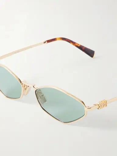 Miu Miu Eyewear Hexagon-frame Gold-tone Sunglasses | Thumbnail 4 Miu Miu Eyewear Hexagon-frame Gold-tone Sunglasses | Thumbnail 4