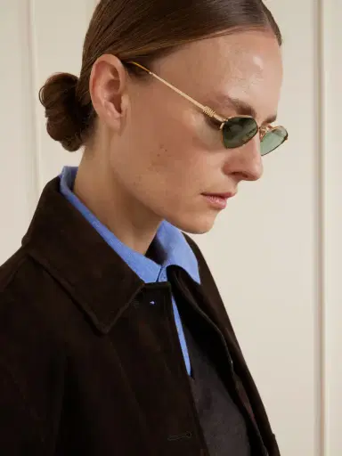Miu Miu Eyewear Hexagon-frame Gold-tone Sunglasses | Thumbnail 5 Miu Miu Eyewear Hexagon-frame Gold-tone Sunglasses | Thumbnail 5