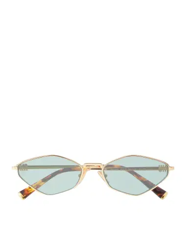 Miu Miu Eyewear Hexagon-frame Gold-tone Sunglasses | Thumbnail 1 Miu Miu Eyewear Hexagon-frame Gold-tone Sunglasses | Thumbnail 1