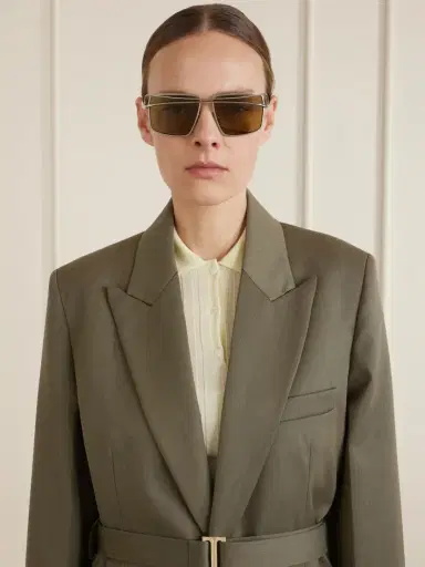 PRADA EYEWEAR Square-frame Silver-tone Sunglasses | Thumbnail 2 PRADA EYEWEAR Square-frame Silver-tone Sunglasses | Thumbnail 2