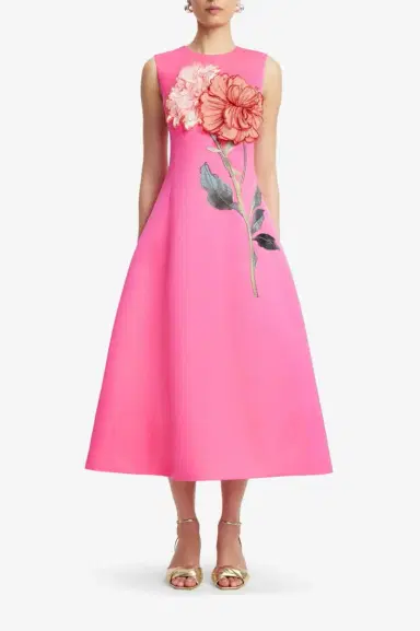 LEO LIN Cleo Dress - Fuschia Peony | Thumbnail 2