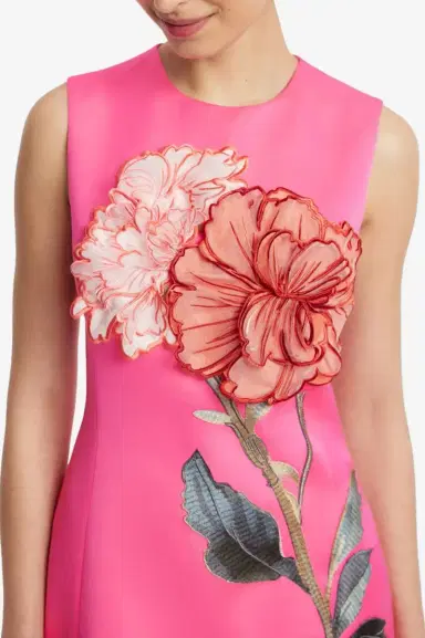 LEO LIN Cleo Dress - Fuschia Peony | Thumbnail 4