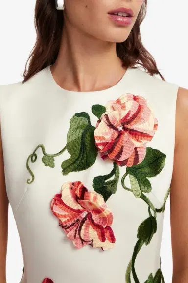 LEO LIN Cleo Dress - Vine Print Snow | Thumbnail 5