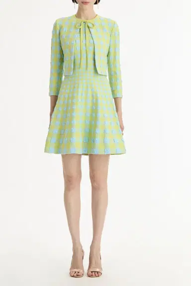 Oscar de la Renta Gingham Cardigan | Thumbnail 2 Oscar de la Renta Gingham Cardigan | Thumbnail 2