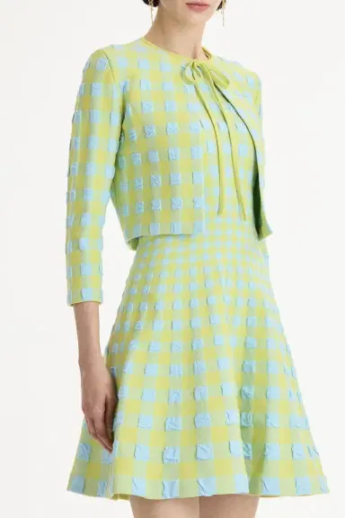 Oscar de la Renta Gingham Cardigan | Thumbnail 5 Oscar de la Renta Gingham Cardigan | Thumbnail 5