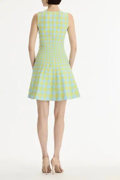 Oscar de la Renta Gingham Fit And Flare Dress | Thumbnail 6