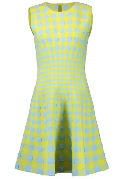 Oscar de la Renta Gingham Fit And Flare Dress | Thumbnail 1