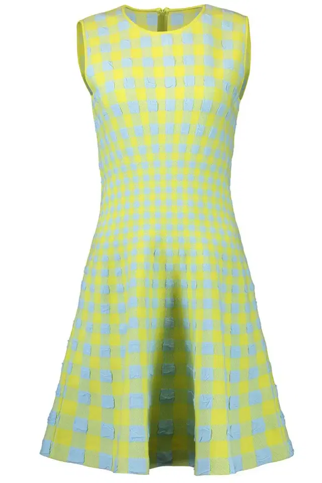 Gingham Fit And Flare Dress