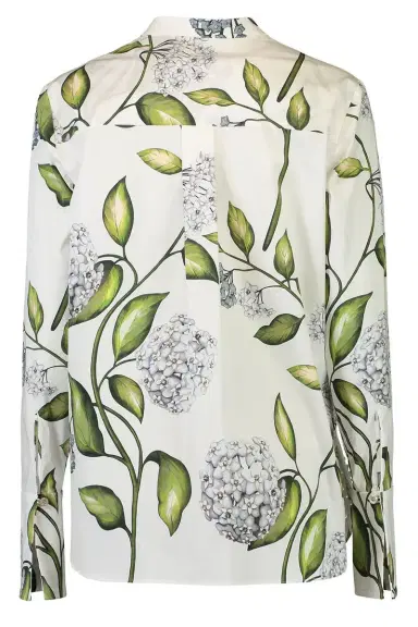 Oscar de la Renta Long Sleeve Porcelain Flower Blouse | Thumbnail 7 Oscar de la Renta Long Sleeve Porcelain Flower Blouse | Thumbnail 7
