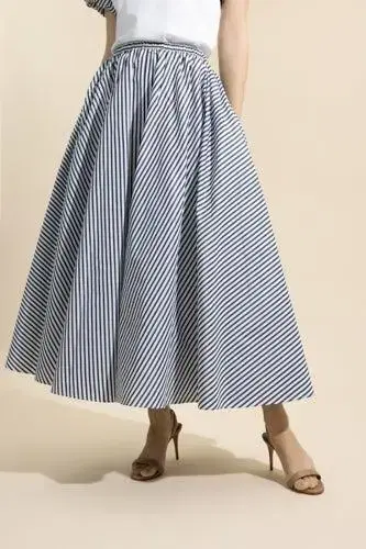 Patou Stripe Midi Skirt | Thumbnail 3