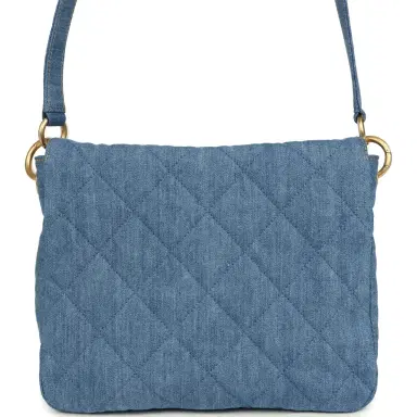Chanel Chanel Small Supple Twins Hobo Bag Light Blue Denim Brushed Gold Hardware | Thumbnail 5 Chanel Chanel Small Supple Twins Hobo Bag Light Blue Denim Brushed Gold Hardware | Thumbnail 5